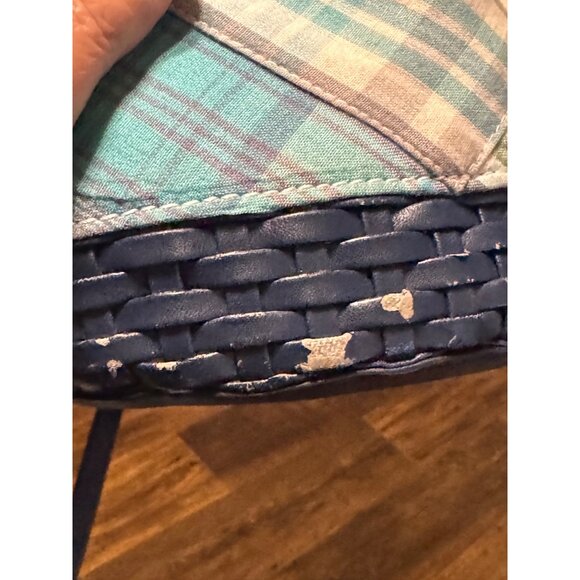 Talbots Blue Plaid Bucket Bag - Picture 5 of 6